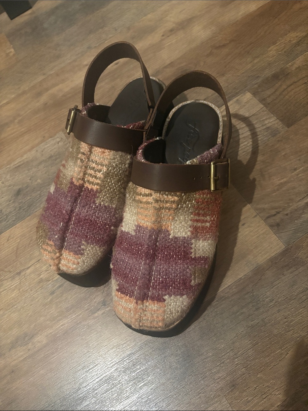 Free People Clog Mule Woven Pattern Slip-On Clog with Woven Tapestry Pattern - Picture 3 of 12